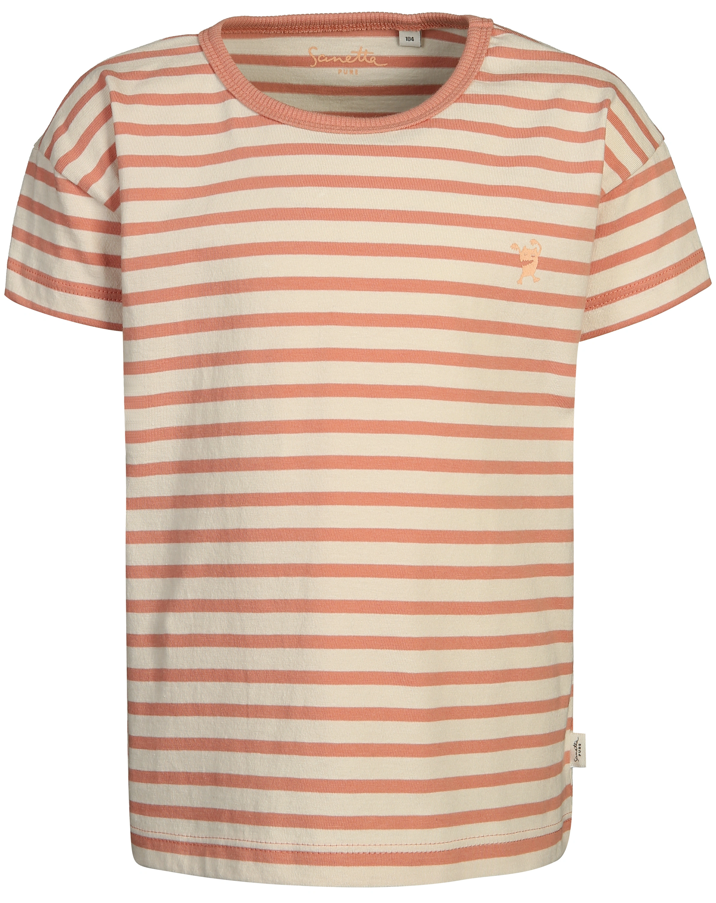 T-Shirt FUTURE BEGINS gestreift in rose dawn