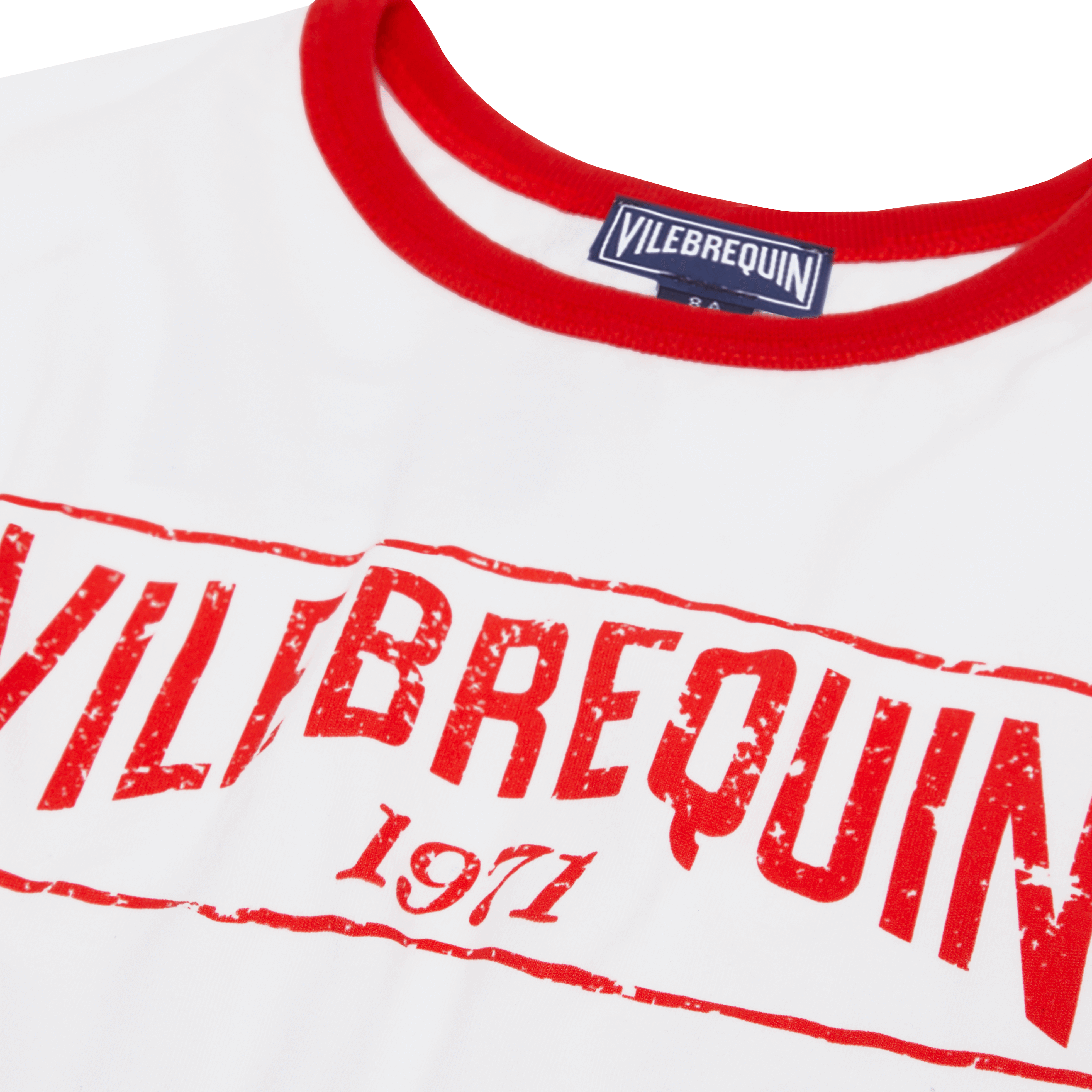 T-shirt en coton organique garçon logo bicolore