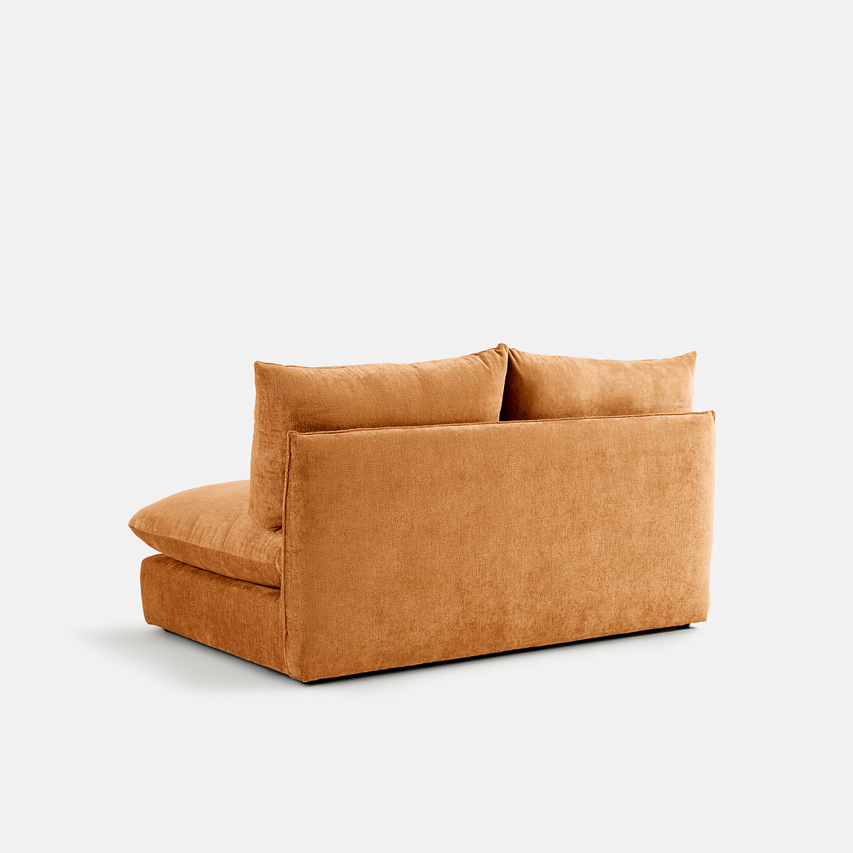 LA REDOUTE INTERIEURS<br>Sofá modular de 2 lugares. Veludo Malo texturizado