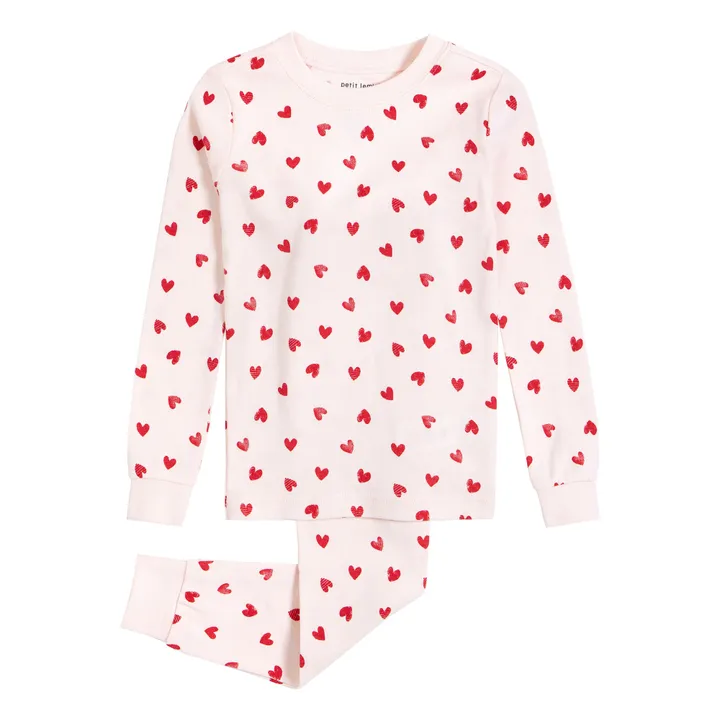 Petit Lem Pyjama Coton Bio Cœurs | Rose