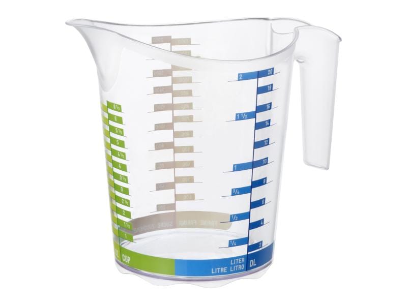 Rotho Messbecher Domino Dekor 20 dl, Transparent Mess-Becher