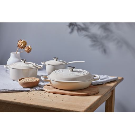 Le Creuset Signature Rund Støbejernsgryde, Meringue, 4,2 L