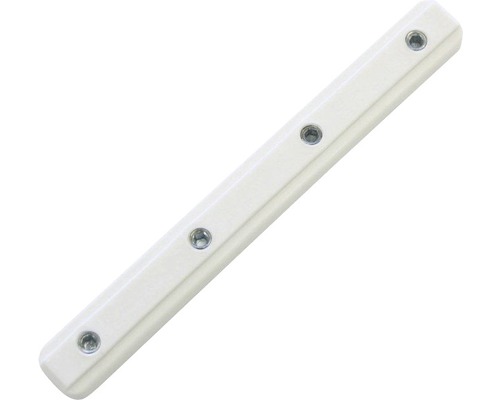 Railverbinders voor enkele en drievoudige aluminium gordijnrails, wit