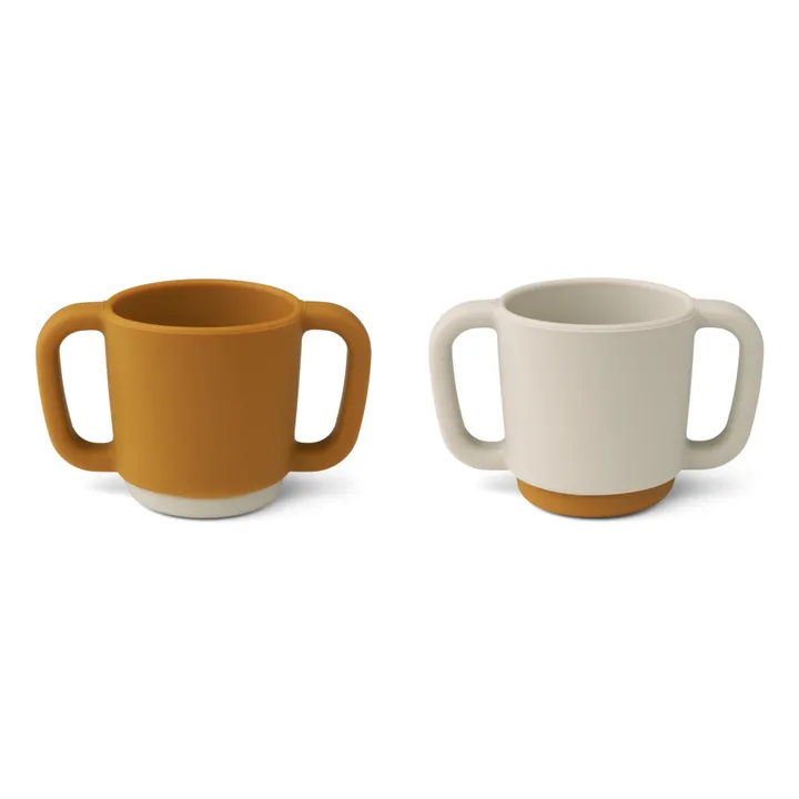 Liewood Tasse d'apprentissage Alicia en silicone - Set de 2 | Caramel