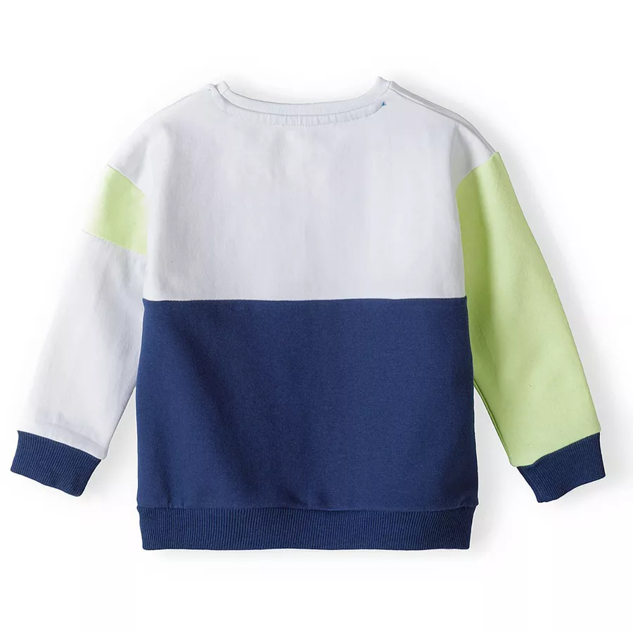 MINOTI Sweatshirt und Shorts Set DunkelblauWeiß