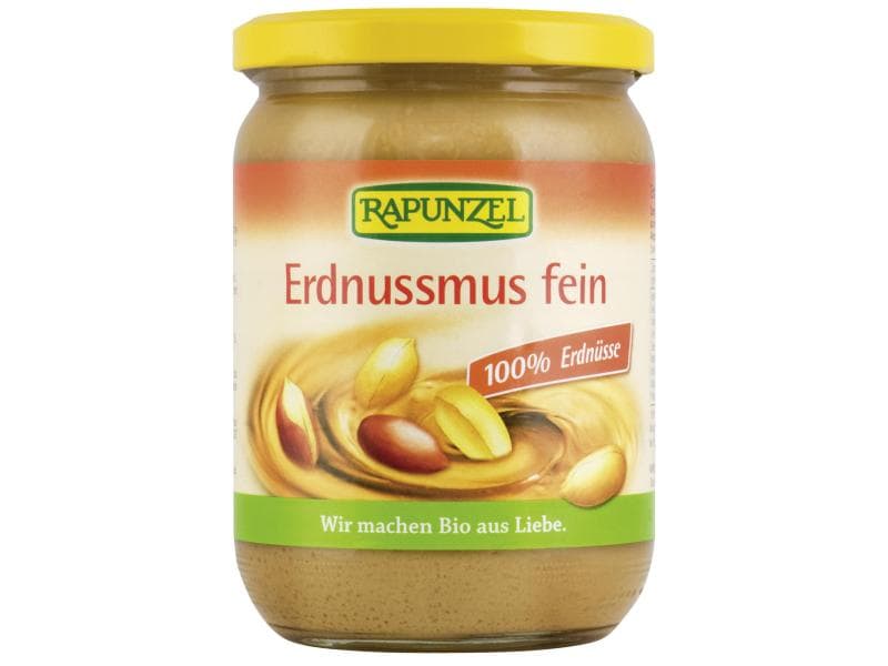 Rapunzel Brotaufstrich Bio Erdnussmus fein 500 g Biologisch zertifizierte Erdnussbutter