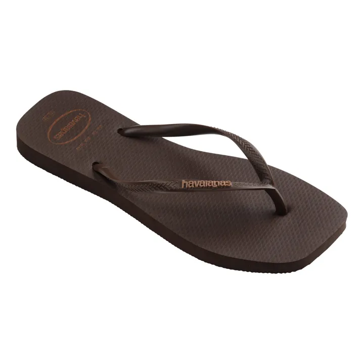 Havaianas Tongs Square Logo Pop Up | Marron