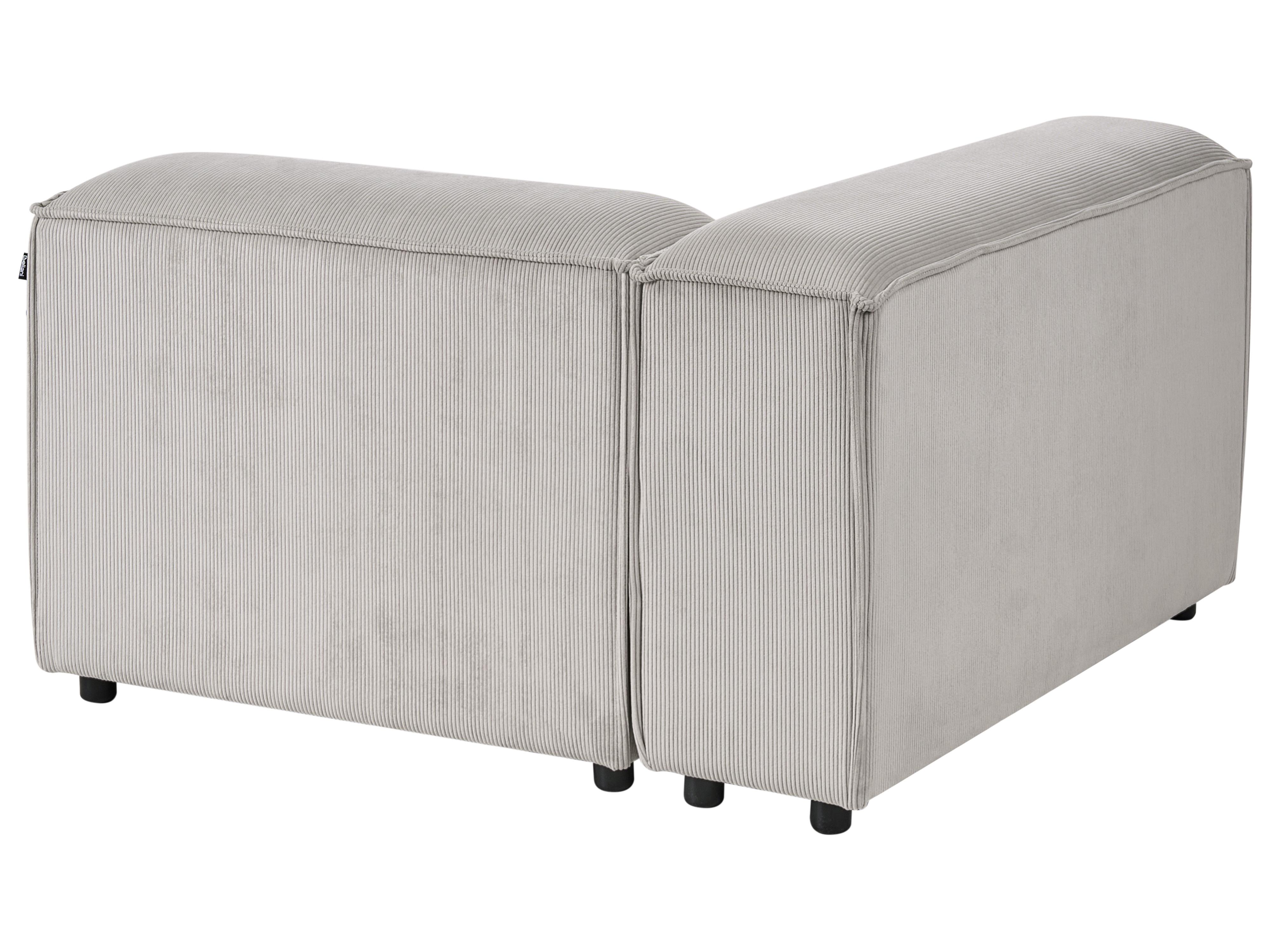 Modulaire hoekbank 3-zits ARDAL Corduroy Taupe met ottomaan linkszijdig