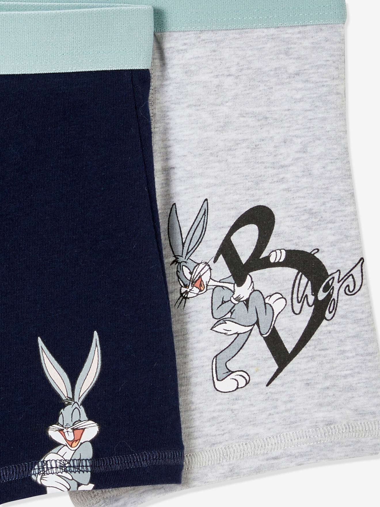 Pacote com 2 cuecas boxer lisas cinza claro dos Looney Tunes®