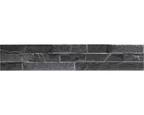 Porseleinen steengoed gevelsteen Klimex UltraStrong Bologna zwart 8x44,5 cm