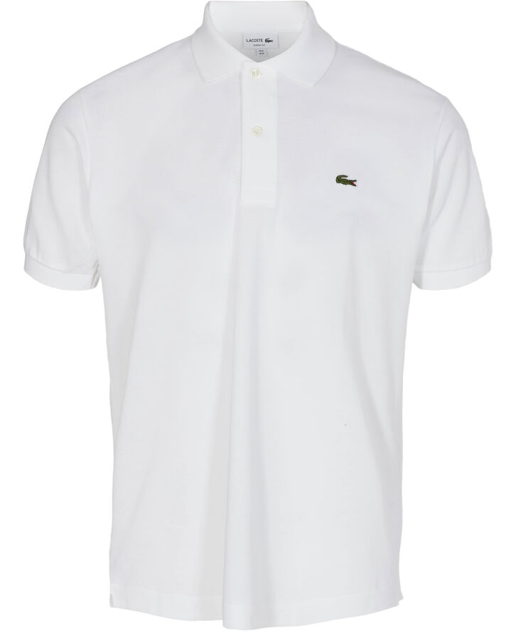 Lacoste SHORT SLEEVED RIBBED COLLAR SHIRT Hvid