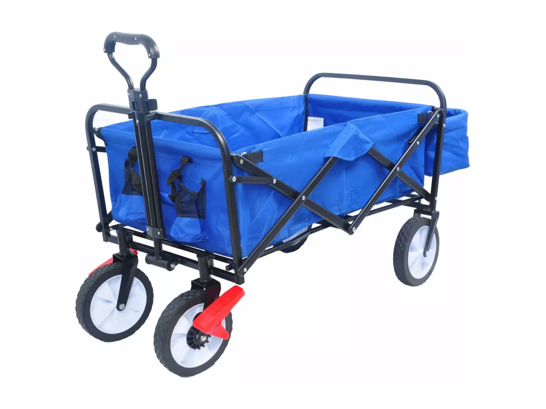 Chariot pliable en tissu,d108cm×w52cm,bleu