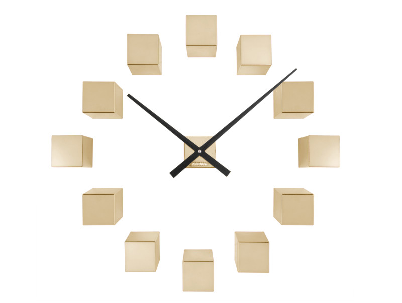 Wall Clock DIY Cubic Metallic KA5974DG Metallic green