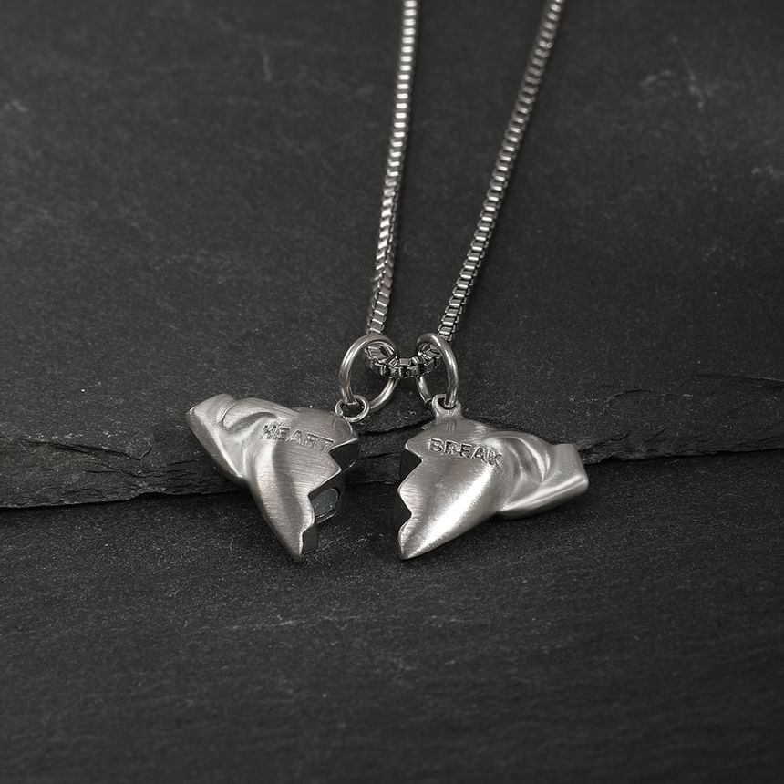 Black Degree - Hartvormige hanger ketting
