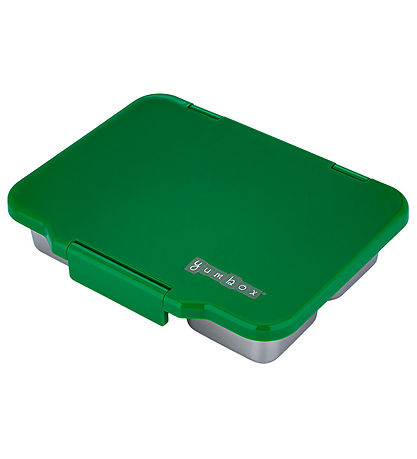 Yumbox Brotdose m. 4 Rum - Bento Steel - Kartoffel Green