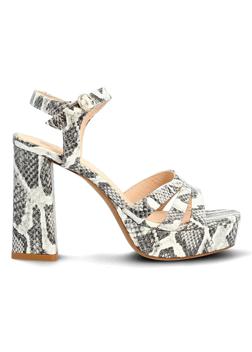 SANDALE RANA CUIR IMPRIME PYTHON