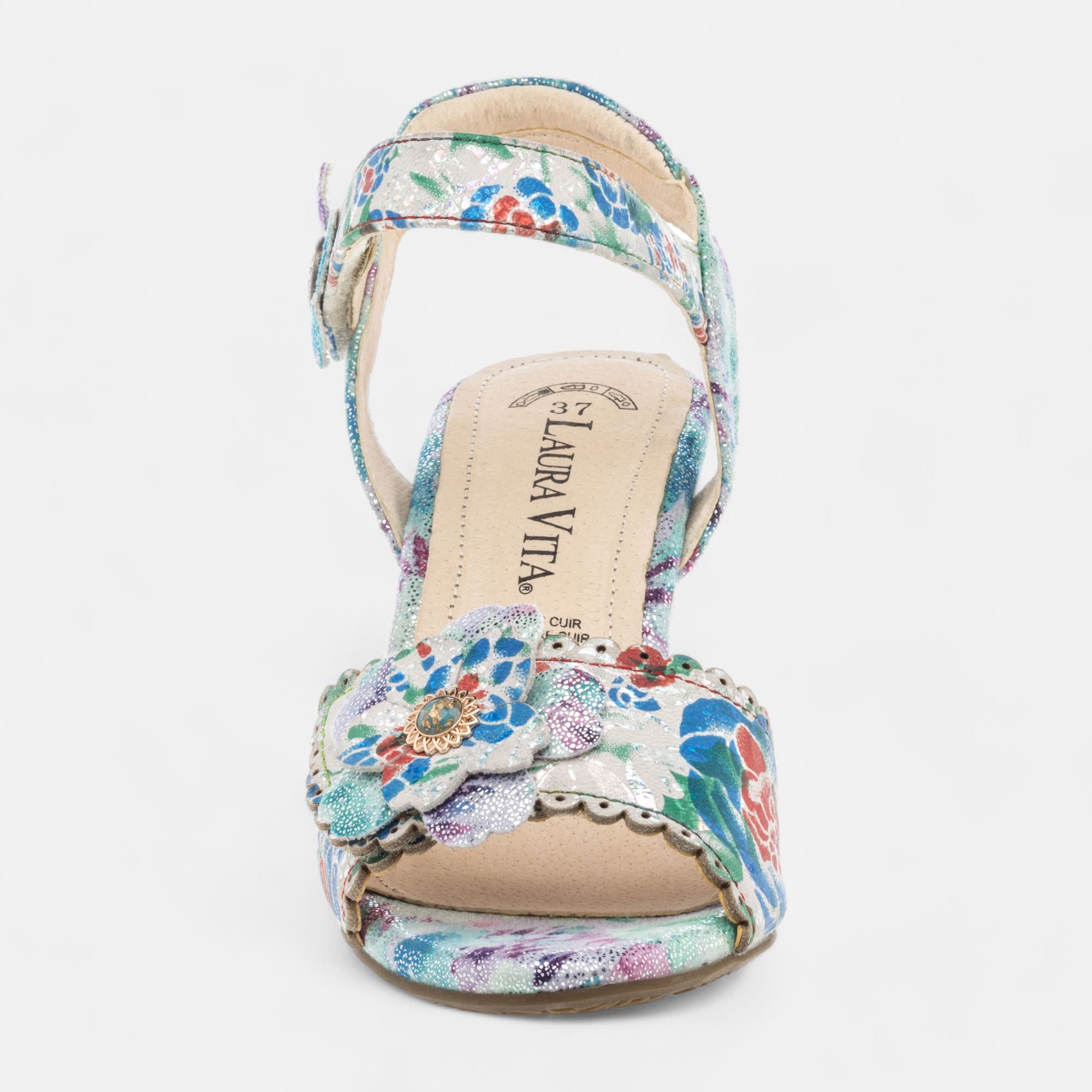 Nu-pieds à talon Femme bleu