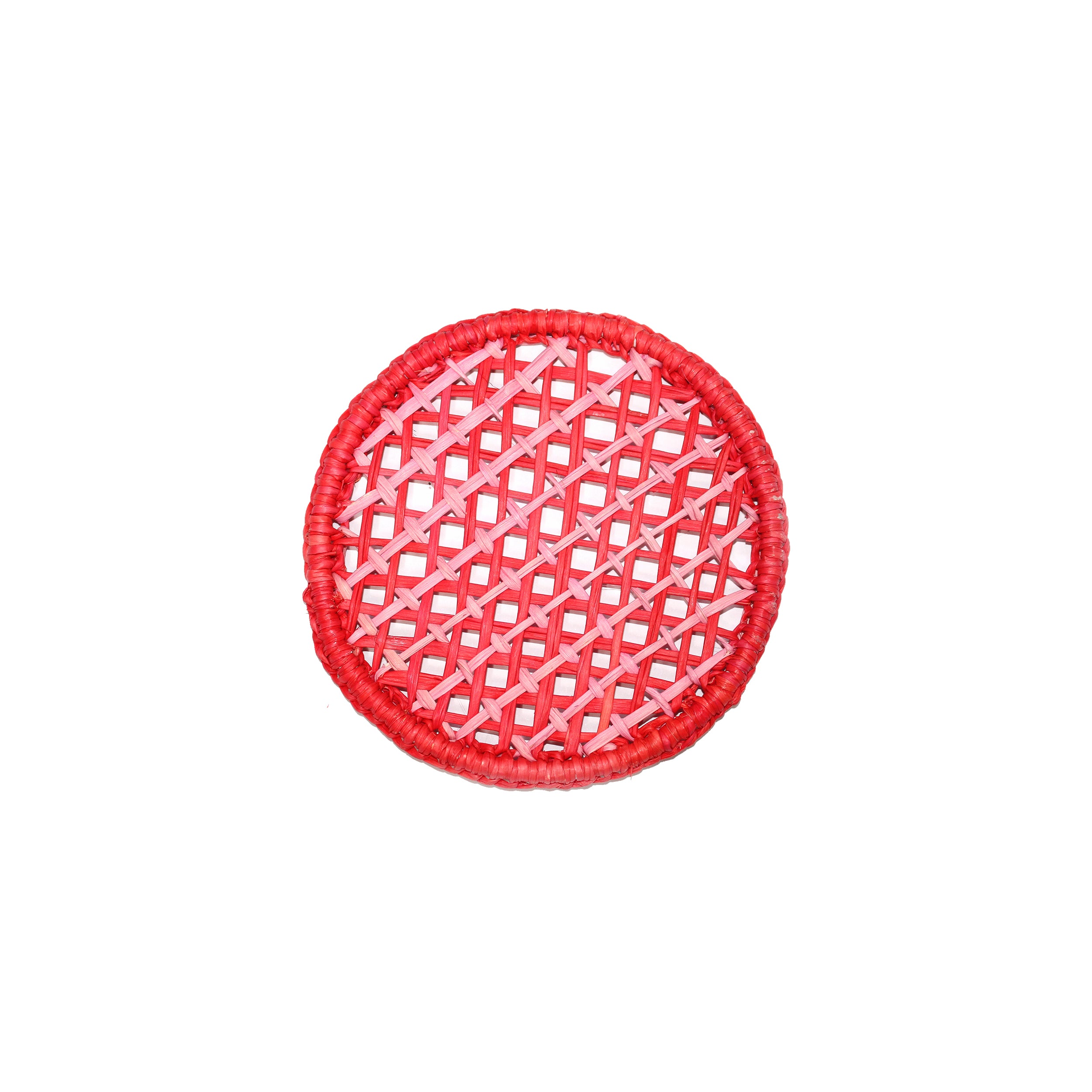 Set de table rond à tissage ajouré avec sous-verre (Lot de 2 unités)
