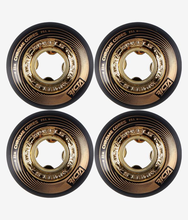 Ricta Chrome Core Rollen (black gold) 52mm 99A 4er Pack