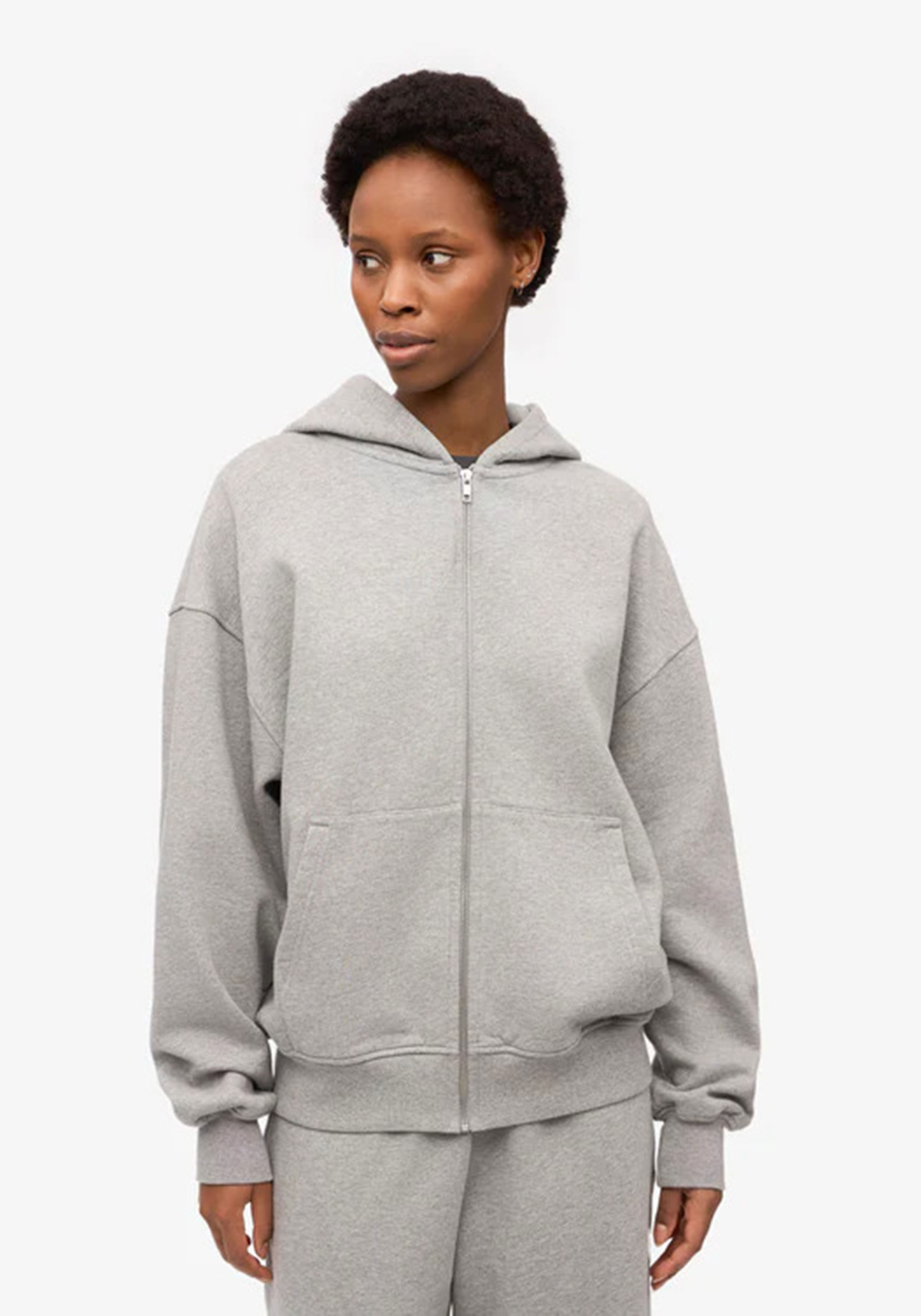 Colorful Standard Oversized Zip Hoodie Ivory White