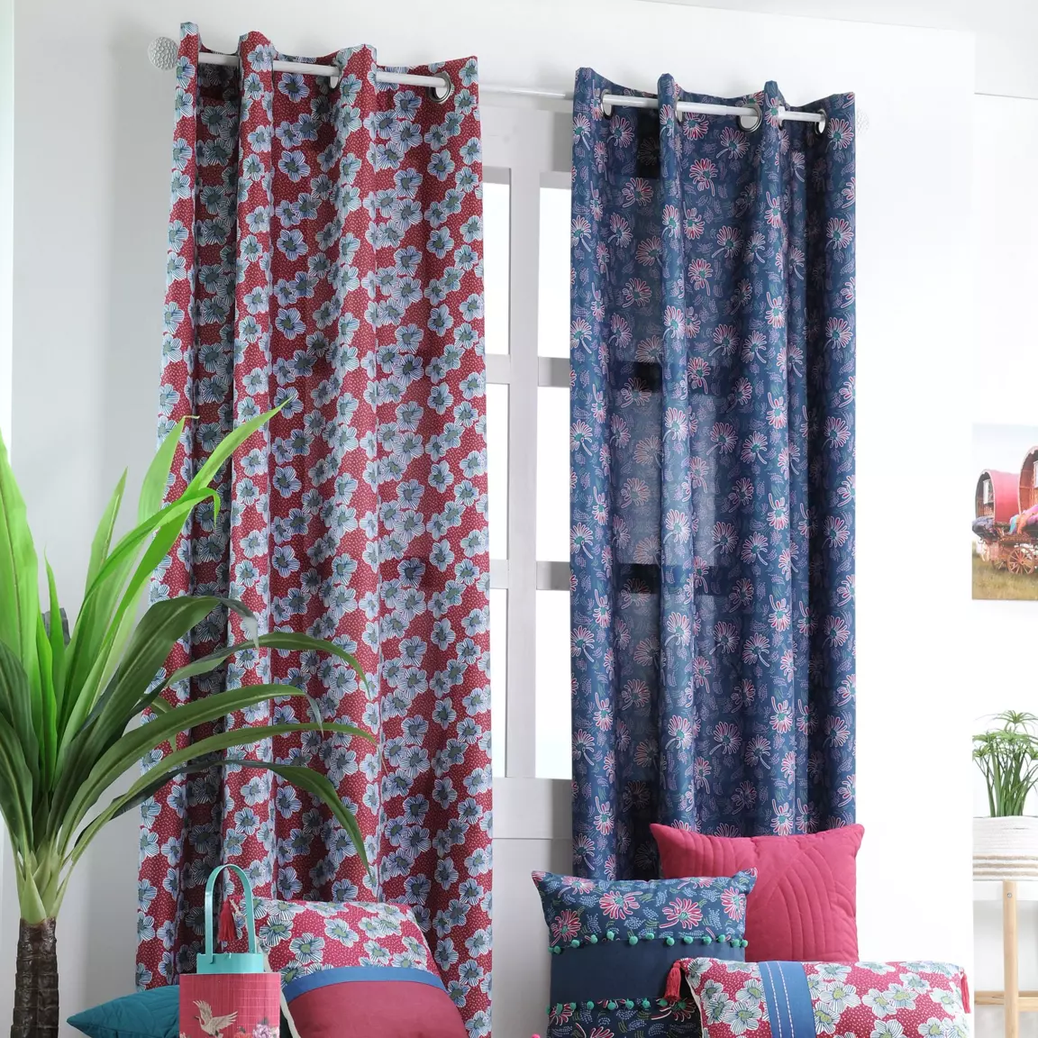Rideau (135 x 260 cm) Bohochic Bleu
