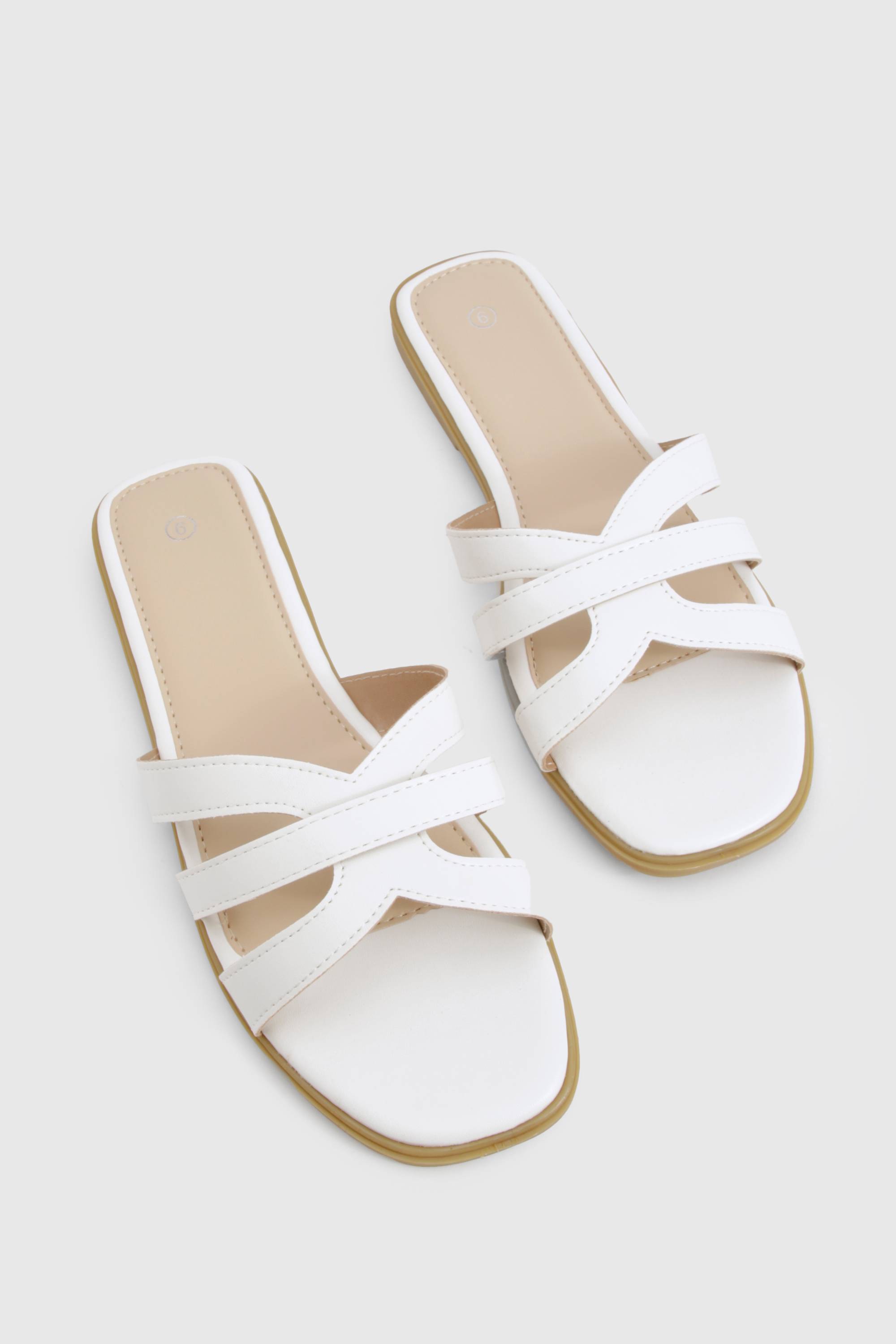 boohoo Sliders à brides croisées pour pieds larges