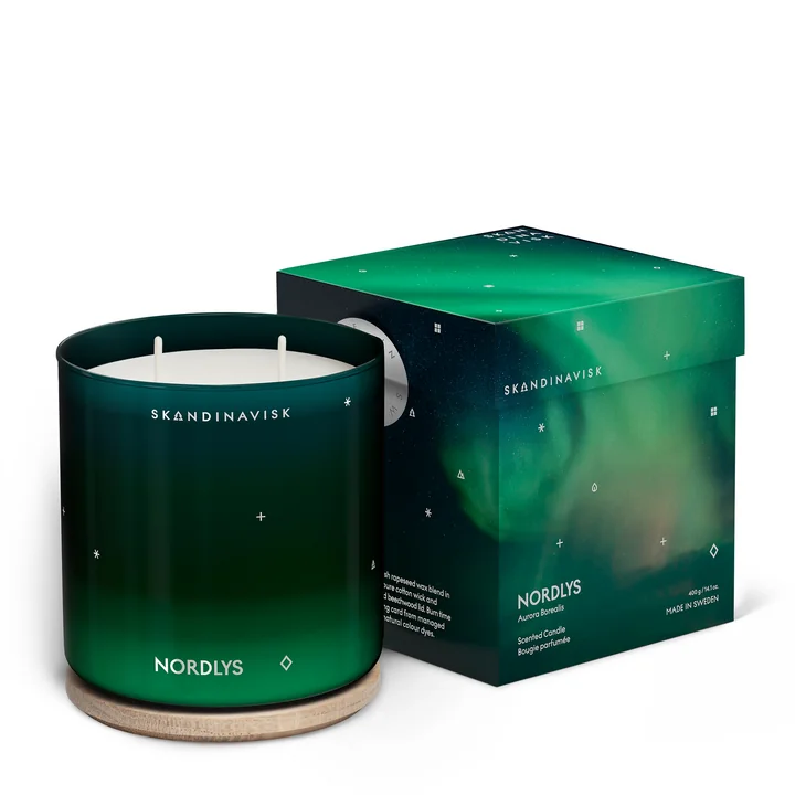 Skandinavisk - Duftkerze mit Deckel Ø 10 cm, Nordlys