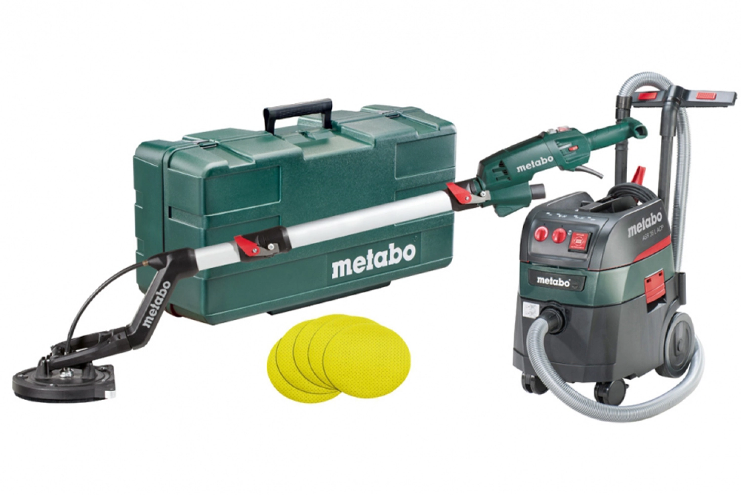 Metabo 690886000 Langnek schuurmachine 225mm (LSV 5-225) & Alleszuiger / bouwstofzuiger (ASR 35 L ACP) combiset - 1400W - L-klasse - 35L