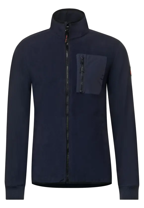 Fleece Cardigan - deep navy blue