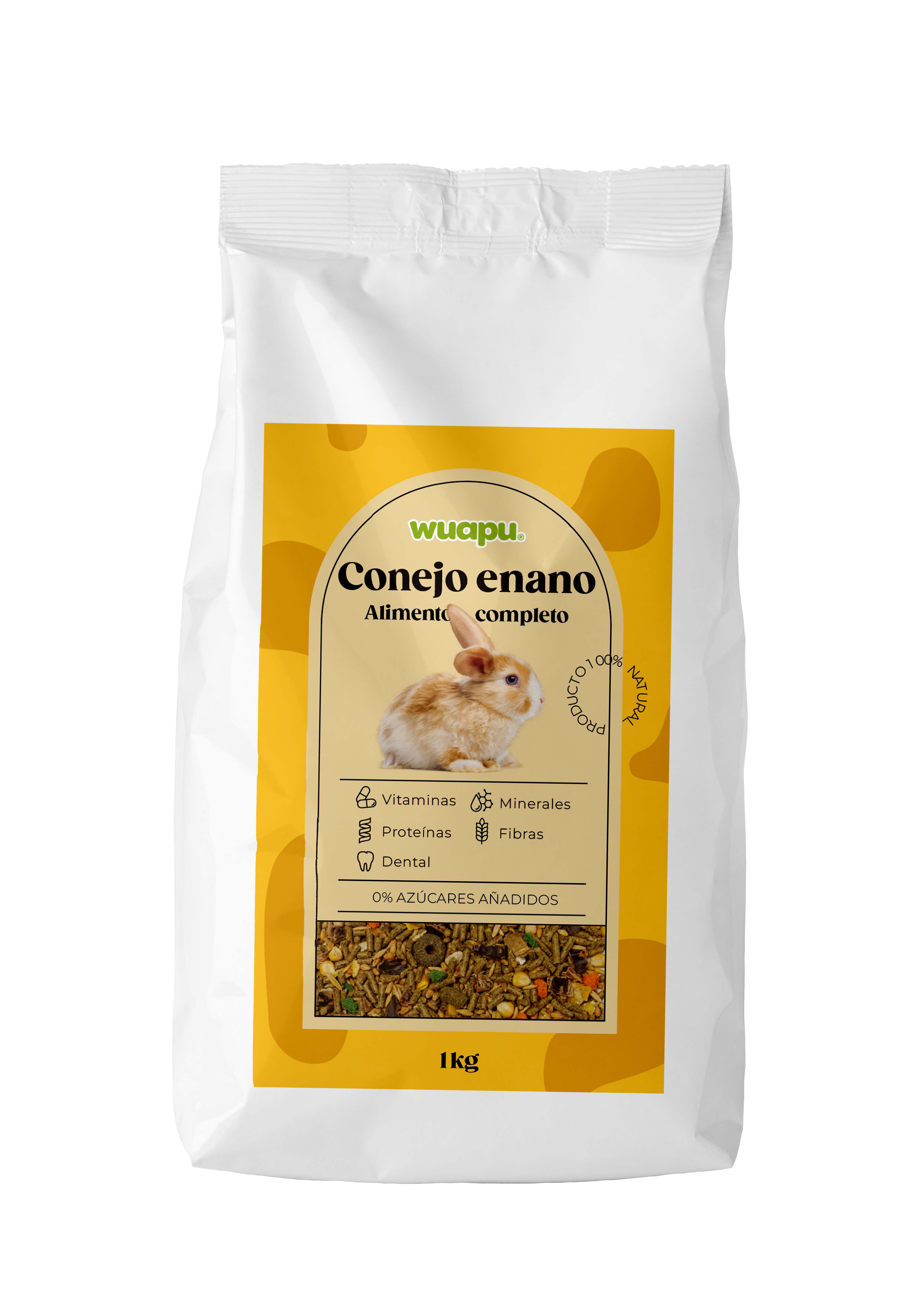 Ração para coelho anão Wuapu, 1 kg