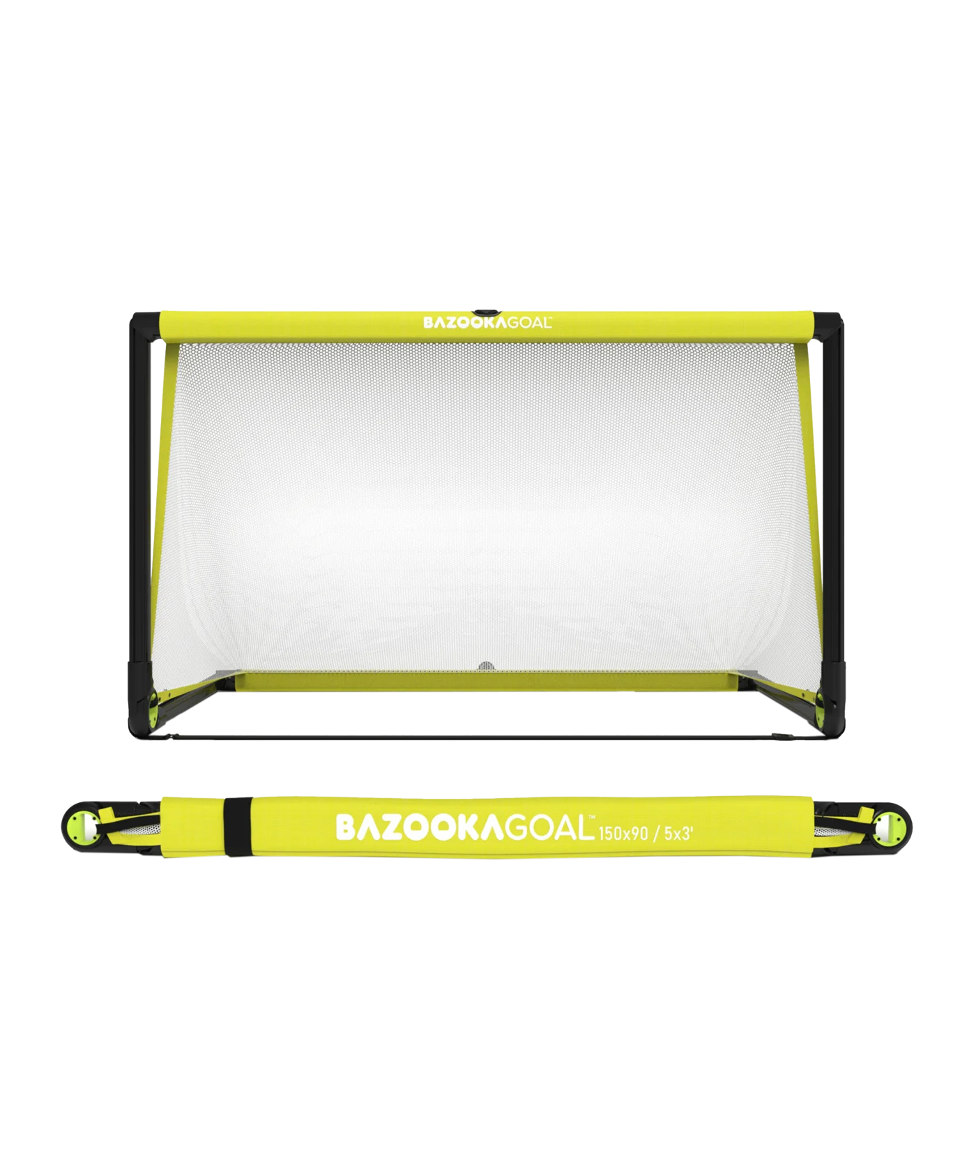 Bazookagoal Teleskoptor | 150x90 Gelb Weiss
