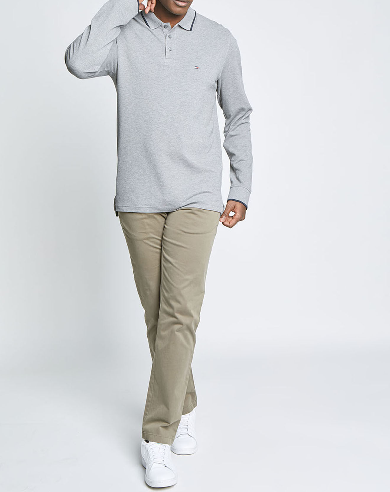 Tommy Hilfiger Polo Regular Basic Tipped gris