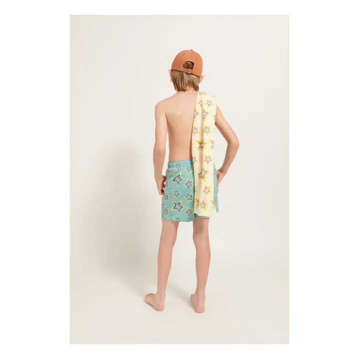 Weekend House Short de Bain Etoiles Fibres Recyclées | Vert d'eau