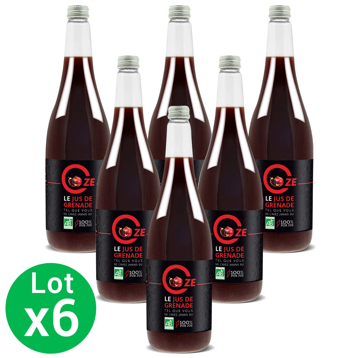 Pur jus de grenade bio Oze offre promo 6 x 1L