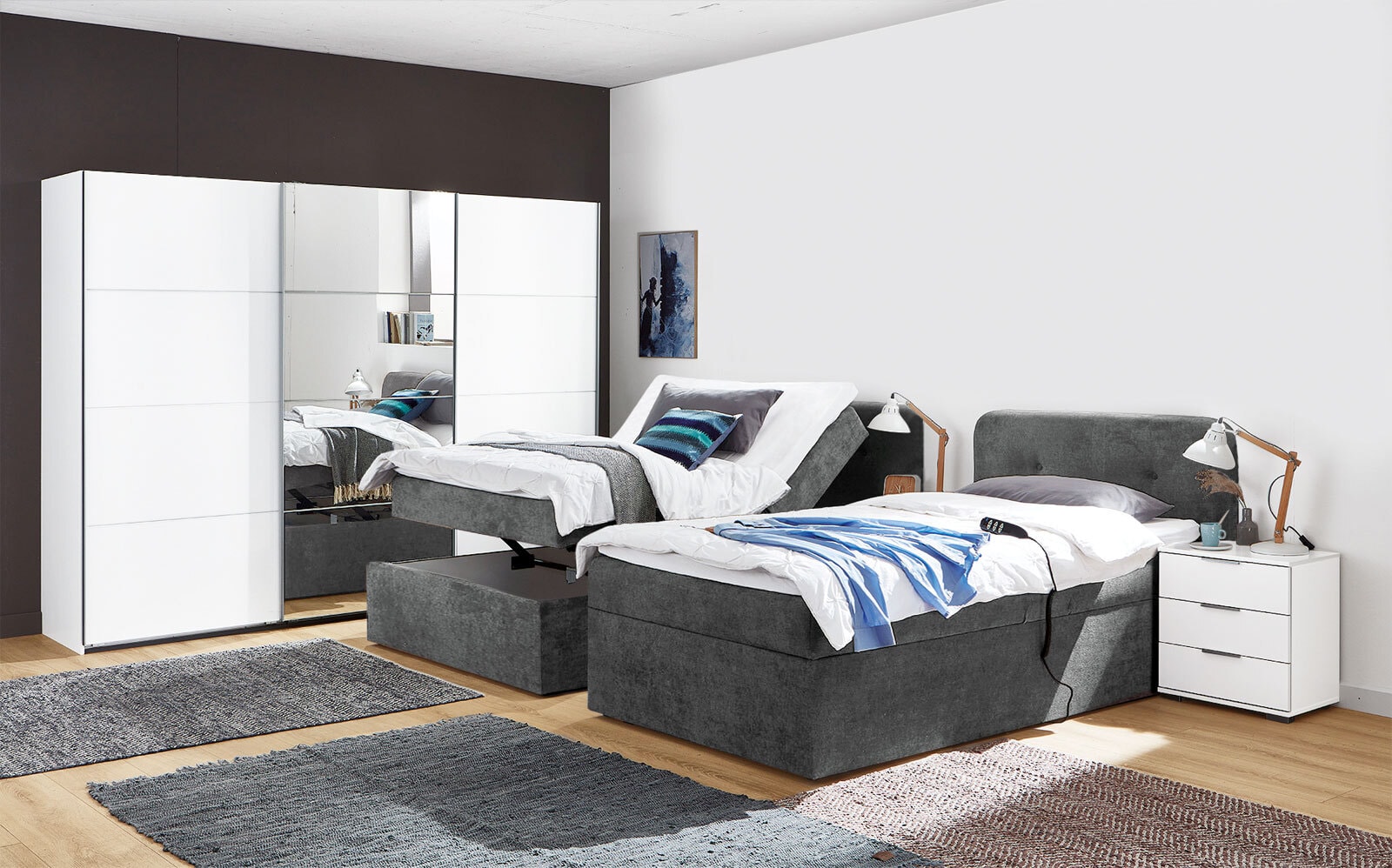 Boxspringbett GABRIOL 120 x 200 braun
