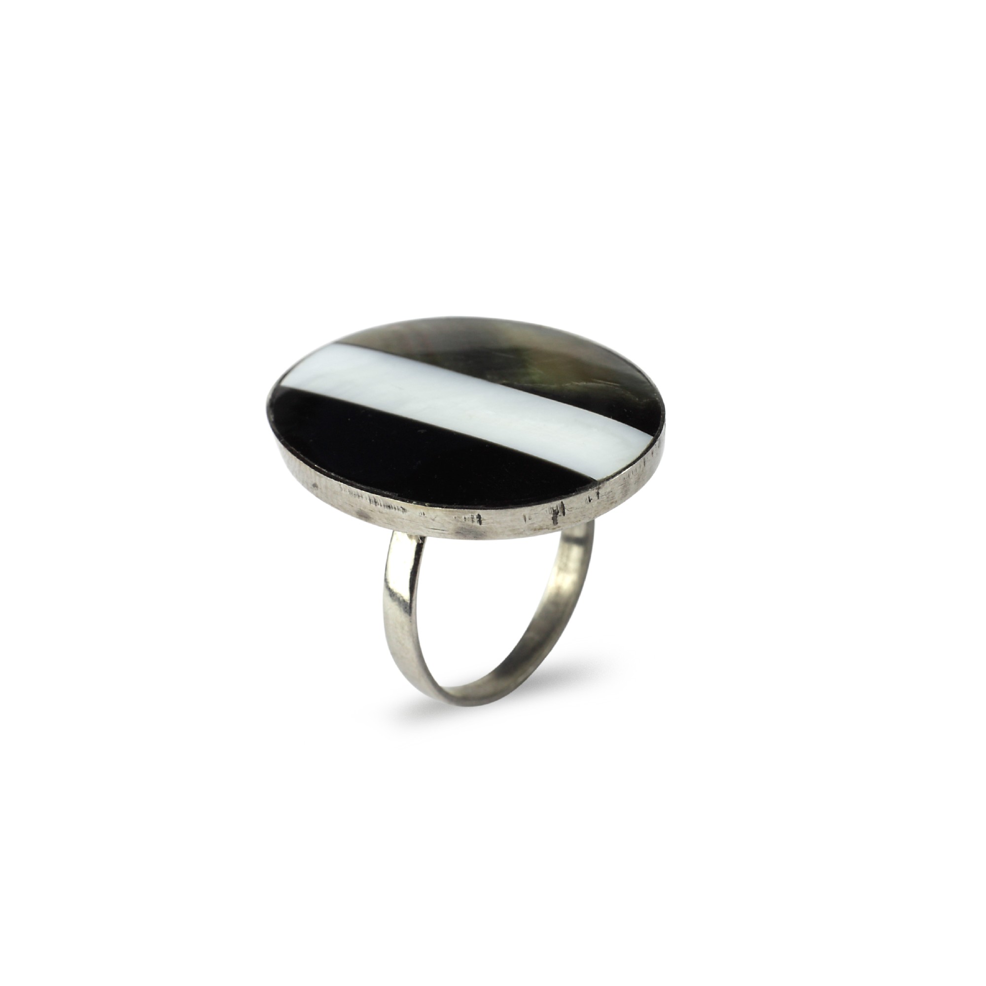 Muschel-Ring 'Tricolore', H 3 cm, B 2 cm günstig bestellen