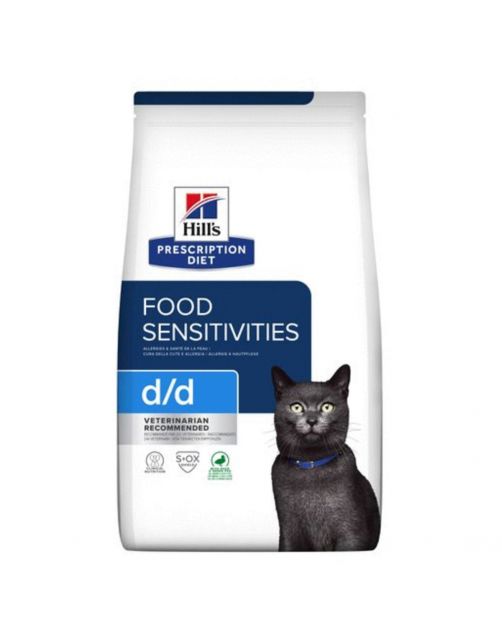 Hill's Prescription Diet D\/D Food Sensitivities Zak - Kattenvoer - Eend Erwt 3 kg