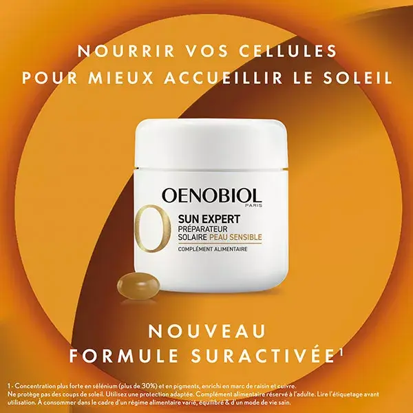 Oenobiol Sun Expert Protetor Solar para Pele Sensível 30 cápsulas