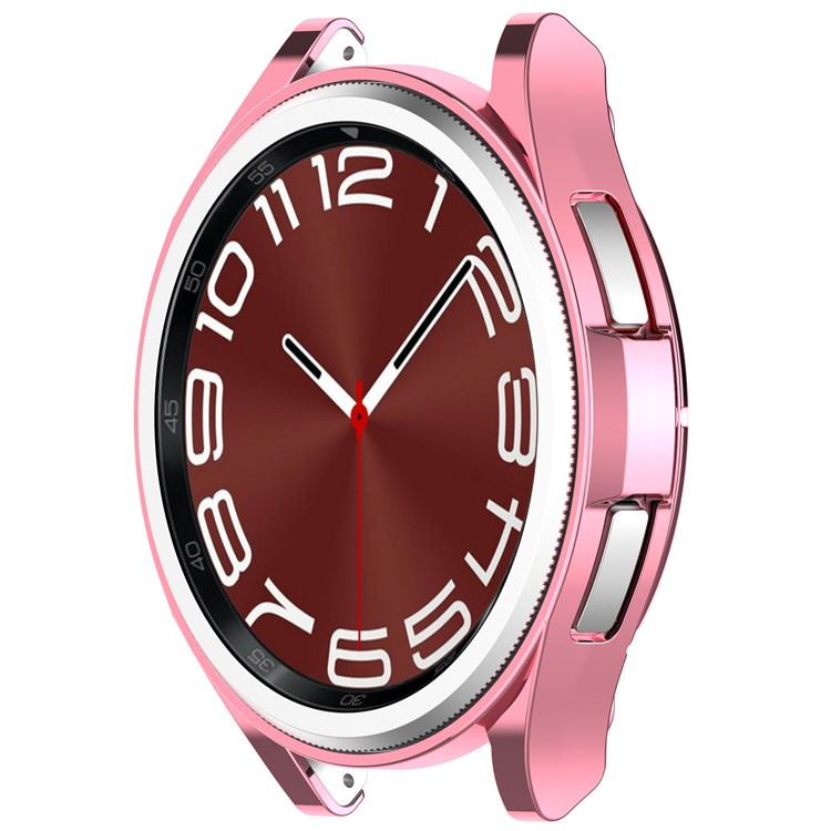 Samsung Galaxy Watch 6 Classic (47mm) Galvanisierte Gummi Bumper Hülle - Pink