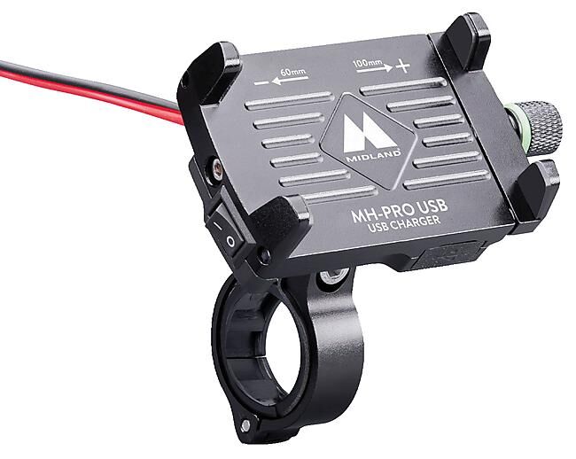 MIDLAND - SUPPORT SMARPHONE POUR 2 ROUES CONNECTE USB