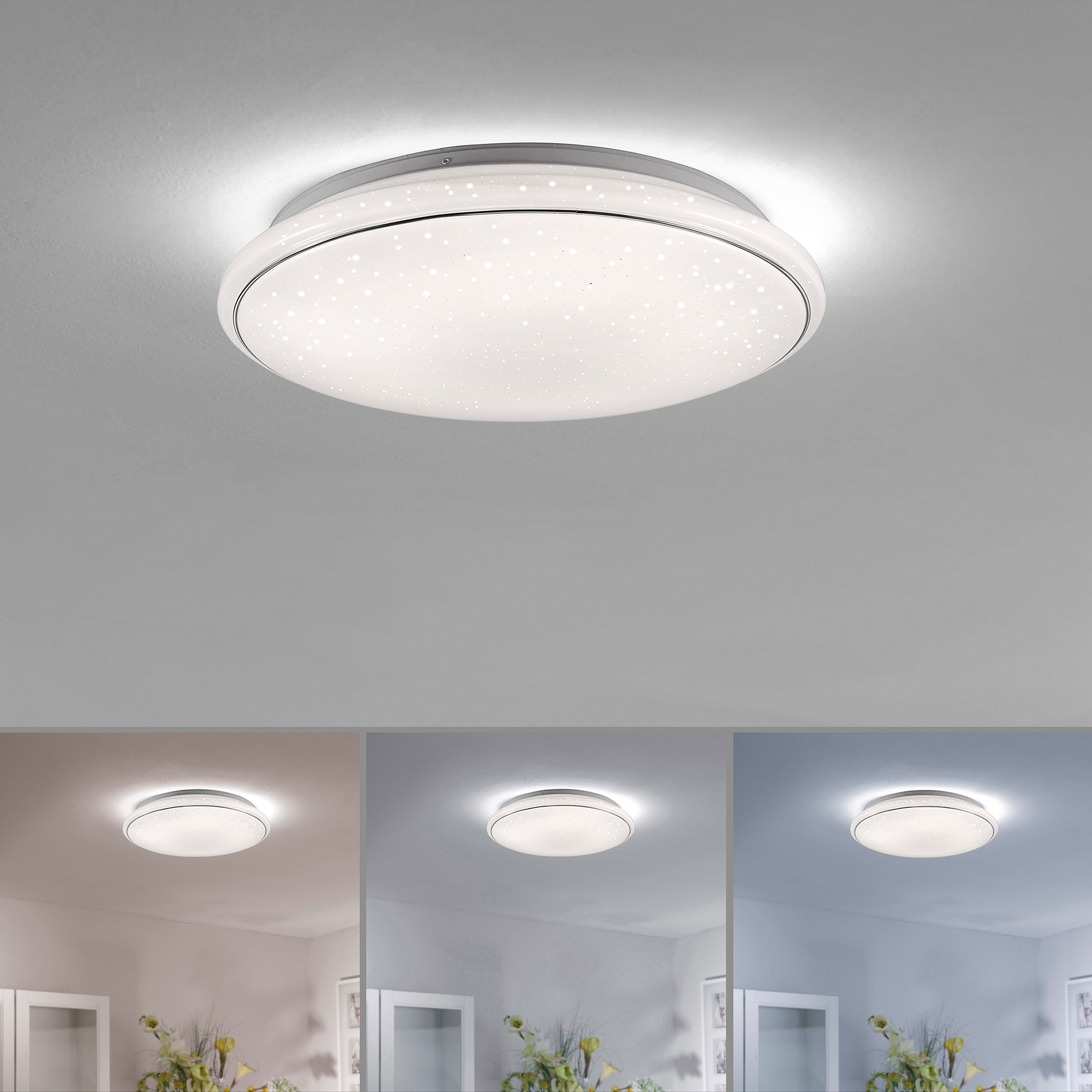 LED-Deckenleuchte - weiß - dimmbar - Ø 59 cm