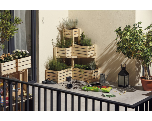 Buildify houten fruitkist, klein, onbehandeld, 34x23x21 cm