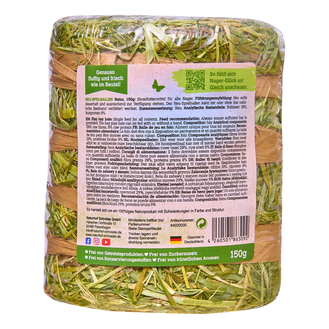 Naturhof Schröder Frische Natur Miniheuballen 150 g