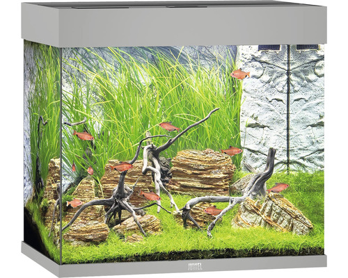 Juwel Lido 200 aquarium met LED-verlichting, pomp, filter, verwarming (zonder kast), grijs