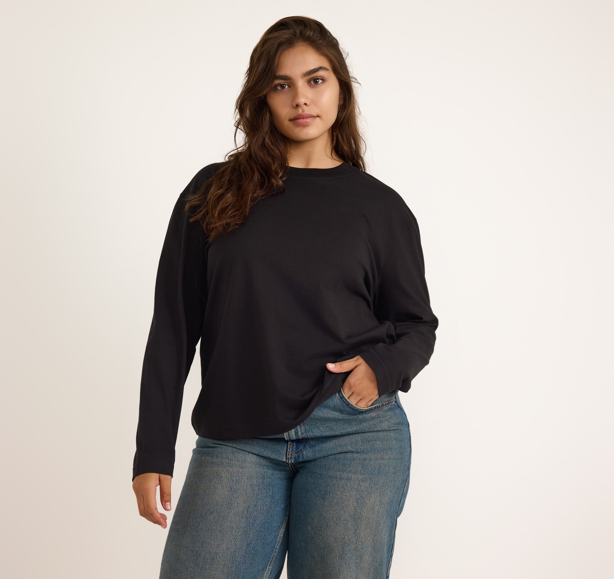 ORGANIC COTTON<br>True Heavy Boxy Long Sleeve Tee
