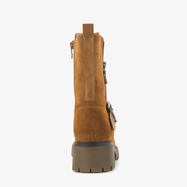 Supercracks gevoerde dames biker boots bruin