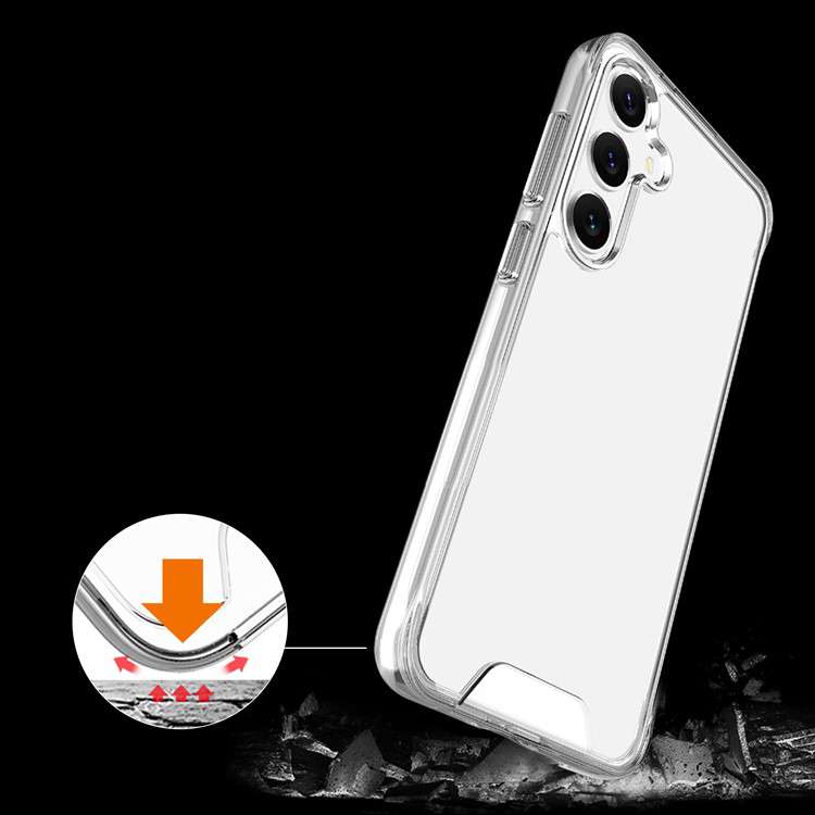 Samsung Galaxy S25 Hybrid Hardcase Hülle mit TPU Bumper - Transparent