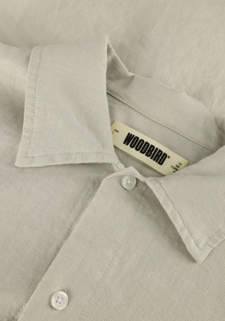 WOODBIRD mint woodbird casual overhemd wbbanks linen shirt
