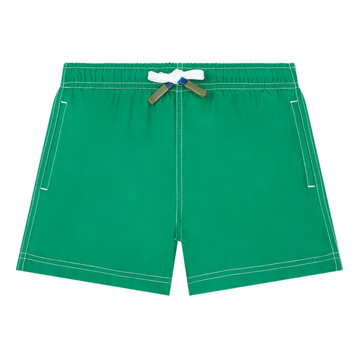 SMALLABLE BASICS Short De Bain Garçon en Polyester Recyclé | Vert foncé