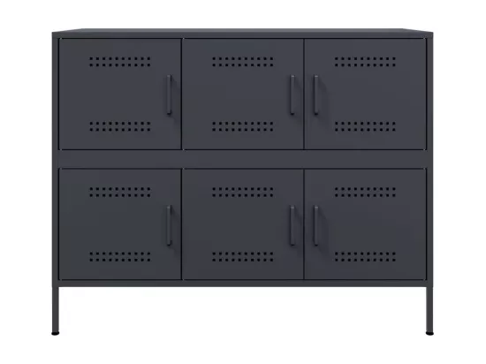 Buffet anthracite 100,5x39x79 cm acier